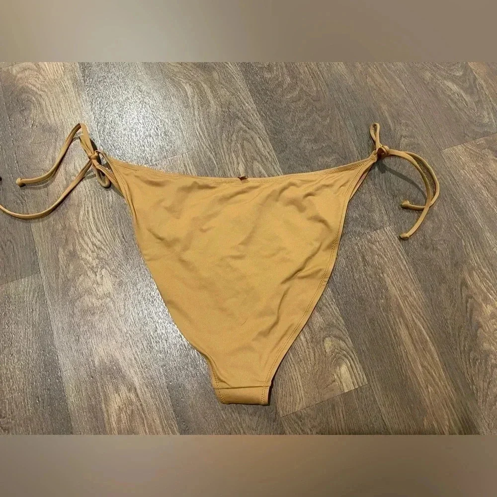 SKIMS Swim SKIMS Swim DIPPED TIE BOTTOM Almond Size 4X. New with Tags